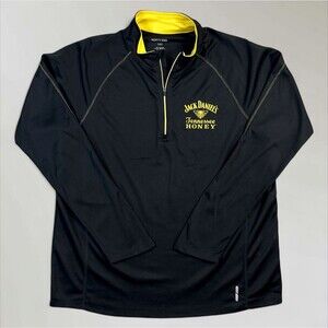 Jack Daniels Tennessee Honey Women's 1/4 Zip Black North End Active Top Size Lrg